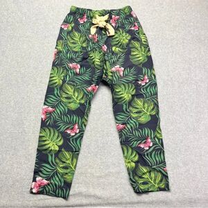 New Sandrine Rose x Free People Tropical Pants‎ Palm Tree Butterflies Pull On XS